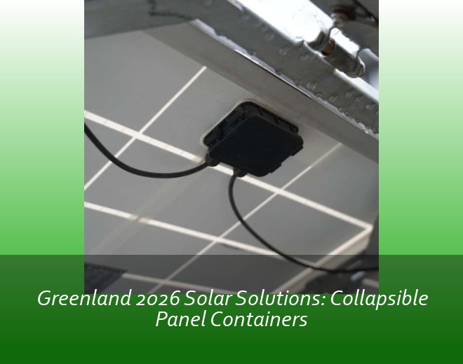 Greenland 2026 Solar Solutions: Collapsible Panel Containers